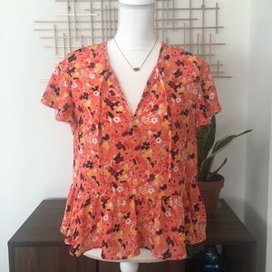 GAP Peplum Blouse Small